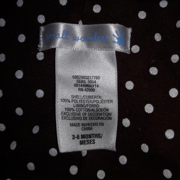 Fleece Onesie with Bear Hoodie & Footies 3-5M - Picture 4 of 4